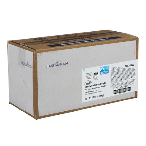 SeaFit Sandwich Breaded Pollock Fish, 4 Ounce of 38-40 Pieces, 10 Pound.