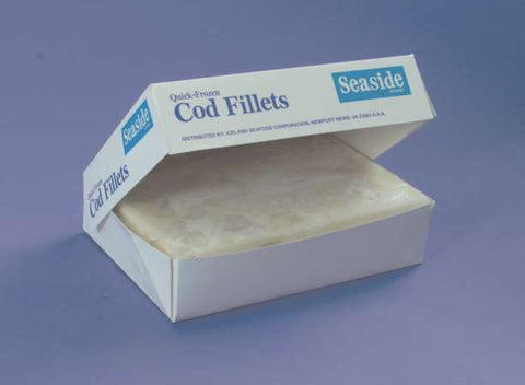 Seaside Skinless and Boneless Cello Cod Fillet, 12 to 16 Ounce of 6 Pieces Per Bag, 5 Pound -- 10 per case.