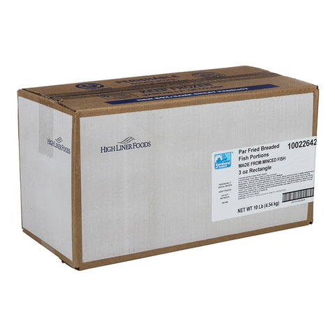 SeaCrisp Breaded Rectangle Minced Fish, 3 Ounce of 52-54 Pieces, 10 Pound.