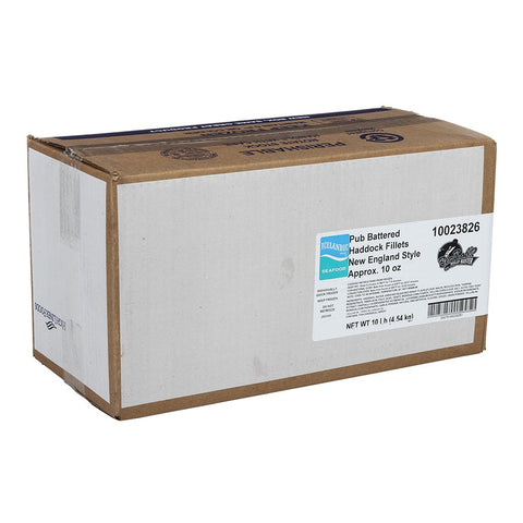 Big Bobs Belly Buster New England Style Battered Haddock Fillet, 10 Ounce of 14-19 Pieces, 10 pound.