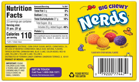 Nerds Concession Crunchy and Chewy Candy, 4.25 Ounce -- 12 per case