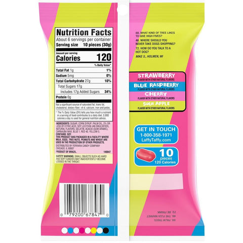 Laffy Taffy Laff Bites Candy, 6 Ounce -- 10 per case