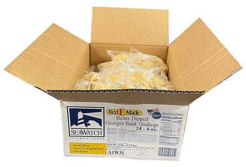Sea Watch Batter Dipped Deorges Bank Quahog, 4 Ounce -- 24 per case