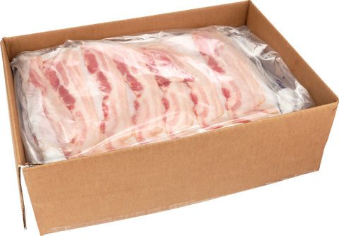 Wright Traditional 18 22 Natural Hickory Smoked Flat Pack Bacon, 15 Pound.