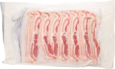 Wright Traditional 18 22 Natural Hickory Smoked Flat Pack Bacon, 15 Pound.