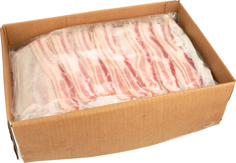 Wright Traditional 14 18 Natural Hickory Smoked Flat Pack Bacon, 15 Pound.