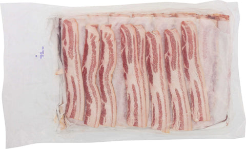 Wright Traditional 14 18 Natural Hickory Smoked Flat Pack Bacon, 15 Pound.