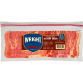 Wright Thick Sliced Hickory Smoked Bacon, 1.5 Pound -- 12 per case.