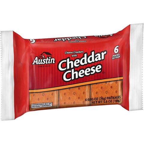 Austin Cheese Sandwich Crackers with Cheddar Cheese, 0.917 Ounce -- 144 per case.