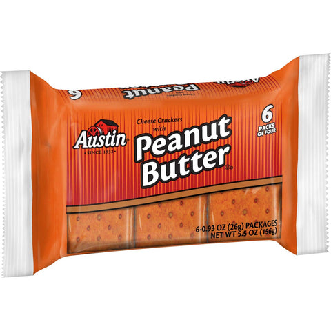Austin Cheese Crackers with Peanut Butter, 5.5 Ounce -- 12 per case.