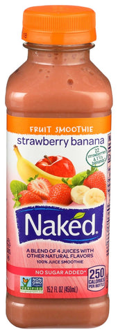 Naked Strawberry Banana Fruit Smoothie, 15.2 Fluid Ounce -- 8 per case