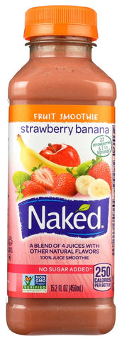 Naked Strawberry Banana Fruit Smoothie, 15.2 Fluid Ounce -- 8 per case