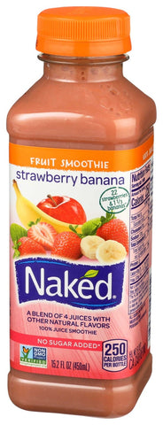 Naked Strawberry Banana Fruit Smoothie, 15.2 Fluid Ounce -- 8 per case