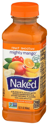 Naked Mighty Mango Fruit Smoothie, 15.2 Fluid Ounce -- 8 per case