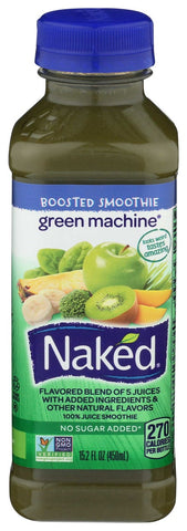 Naked Green Machine Boosted Smoothie, 15.2 Fluid Ounce -- 8 per case