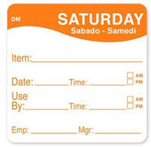 Daymark Saltillo Day Of The Week Label, 2 x 2 inch -- 250 per case