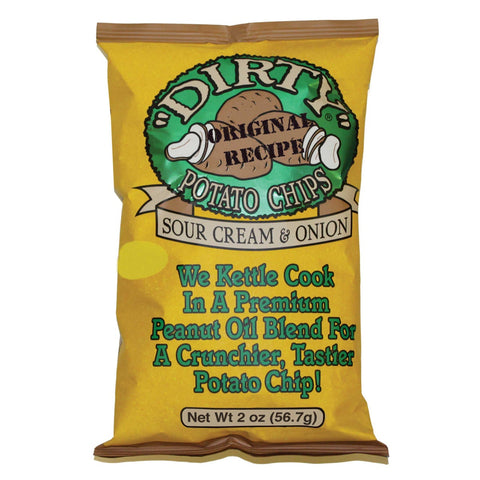 Dirty Sour Cream and Onion Potato Chips, 2 Ounce -- 25 per case.