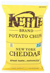 Kettle Foods New York Cheddar Potato Chips, 5 Ounce -- 15 per case.