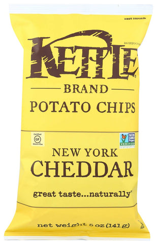 Kettle Foods New York Cheddar Potato Chips, 5 Ounce -- 15 per case.