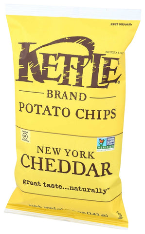 Kettle Foods New York Cheddar Potato Chips, 5 Ounce -- 15 per case.