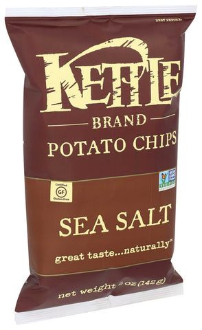 Kettle Foods Lightly Salted Potato Chips, 5 Ounce -- 15 per case.