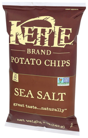 Kettle Foods Lightly Salted Potato Chips, 5 Ounce -- 15 per case.