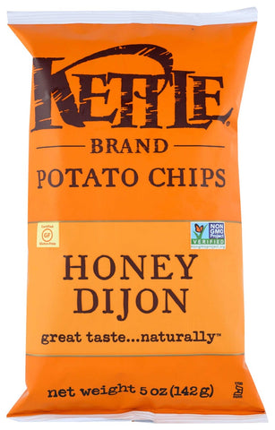 Kettle Foods Honey Dijon Potato Chips, 5 Ounce -- 15 per case.