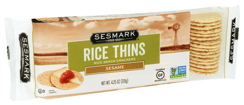 Sesmark Foods Sesame Rice Thins, 4.25 Ounce -- 12 per case.