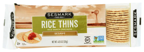 Sesmark Foods Sesame Rice Thins, 4.25 Ounce -- 12 per case.
