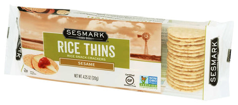 Sesmark Foods Sesame Rice Thins, 4.25 Ounce -- 12 per case.