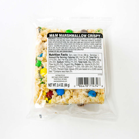 Best Maid Individually Wrapped M and M Marshmallow Crispy Bar, 2.4 Ounce -- 24 per case.