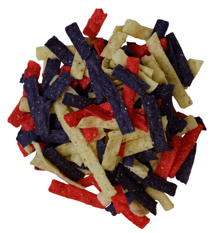 Fresh Gourmet Tri Colored Tortilla Strips, 0.5 Ounce -- 100 per case.