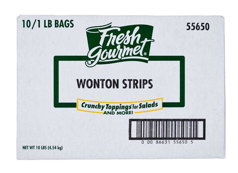 Sugar Foods Fresh Gourmets Wonton Strips, 1 Pound -- 10 per case.