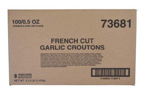 Fresh Gourmet Single Serve French Garlic Croutons, 0.5 Ounce -- 100 per case.