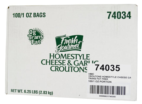 Homestyle Cheese and Garlic Croutons, 1 Ounce -- 100 per case.
