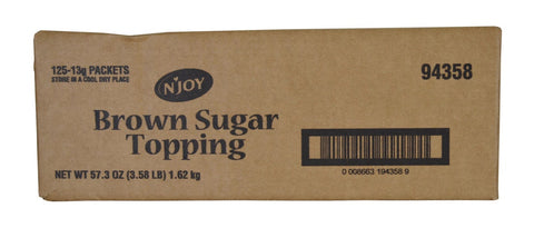 Njoy Brown Sugar Oatmeal Topping, 13 Gram -- 125 per case.