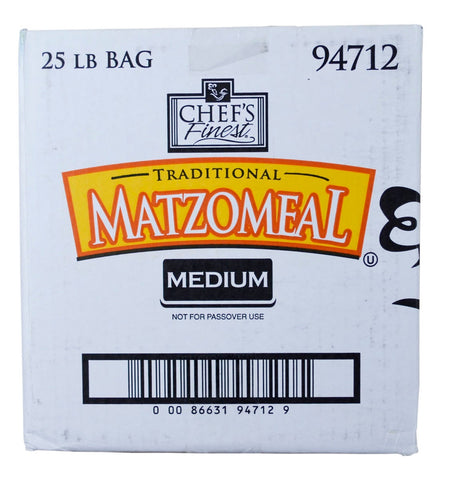 Chefs Finest Medium Grind Breadcrumb Matzo Meal, 25 Pound.