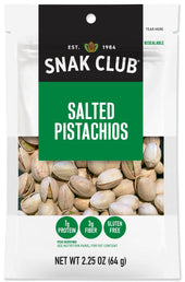 Century Snacks Snak Club Premium Pack Salted Pistachios, 2.25 Ounce -- 6 per case