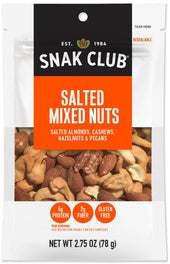 Century Snacks Snak Club Premium Pack Salted Mixed Nuts, 2.75 Ounce -- 6 per case