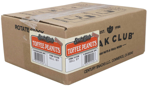 Century Snacks Snak Club Premium Pack Toffee Peanuts, 7.5 Ounce -- 6 per case