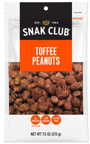 Century Snacks Snak Club Premium Pack Toffee Peanuts, 7.5 Ounce -- 6 per case