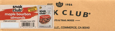 Snak Club Maple Bourbon Almonds, 2.5 Ounce -- 6 per case