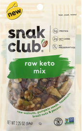 Snak Club Resealable Raw Keto Mix, 2.25 Ounce -- 6 per case