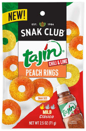 Century Snacks Snak Club Snack Size Tajin Peach Rings, 2.5 Ounce -- 12 per case