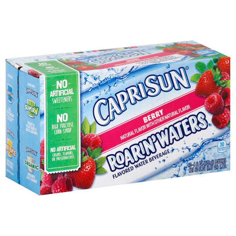 Capri Sun Roarin Waters Berry Flavored Beverage, 60 Fluid Ounce -- 4 per case.