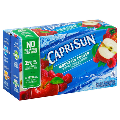 Capri Sun Mountain Cooler Soft Juice Drink, 60 Fluid Ounce -- 4 per case.