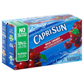 Capri Sun Wild Cherry Soft Juice Drink, 60 Fluid Ounce -- 4 per case.