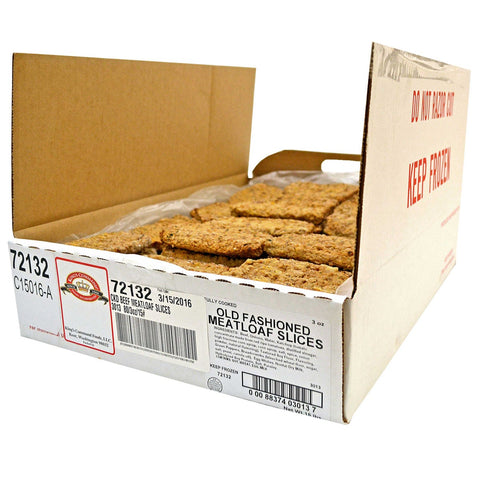 Kings Command Foods Country Style Cooked Meatloaf Slice, 3 Ounce -- 80 per case.