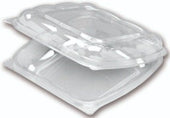 Seeshell Medium Shallow Scalloped Hinged Rigid Container -- 180 per case