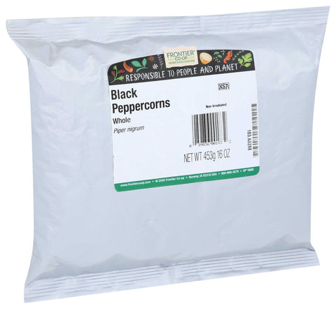Frontier Herb Black Whole Peppercorn, 16 Ounce -- 6 per case